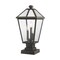 Z-Lite Talbot 3 Light Outdoor Pier Mounted Fixture, Oil Rubbed Bronze And Seedy 579PHBS-SQPM-ORB - alternate 1
